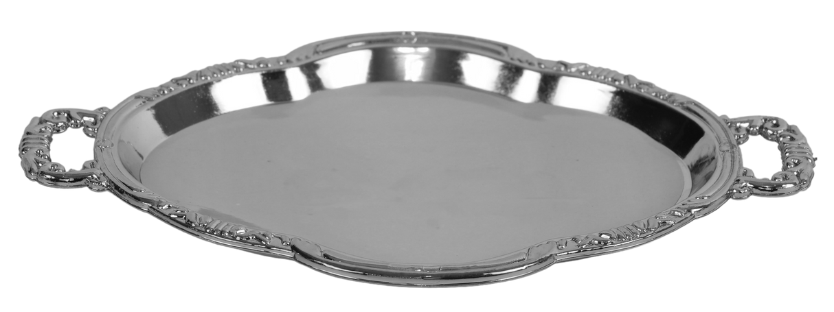 12 in pack Silver Oval Trays 3"x2"