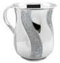 Stainless Steel Washing Cup Glittered Strips - LEHADAR