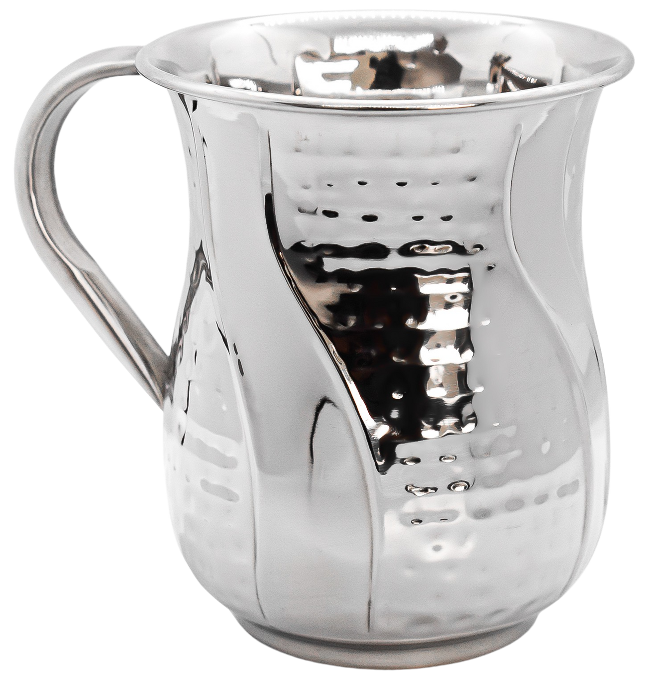 Stainless Steel Washing Cup with hammered Strips - LEHADAR