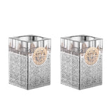 Set of Crystal Tea Light Holder with 4 Sides - LEHADAR