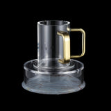 Acrylic Mayim Achronim with Design - Gold Handles - LEHADAR