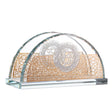 Crystal Napkin Holder with Gold Plate 5.5" - LEHADAR