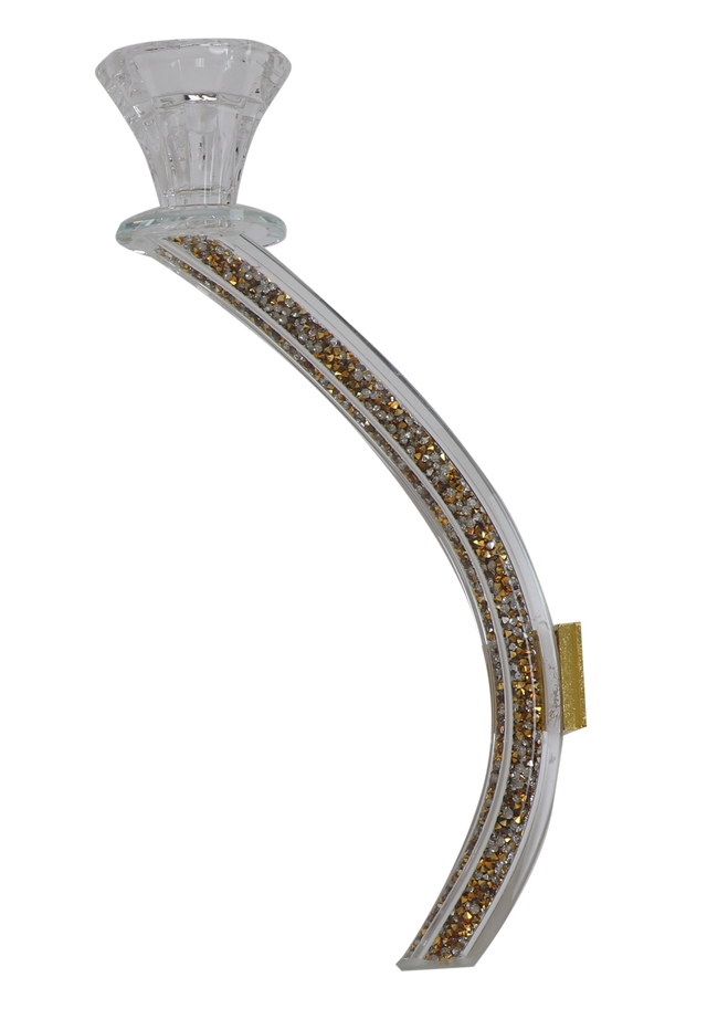 FLOWER CANDELABRA ARM- GOLD - LEHADAR