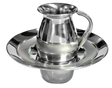 Stainless Steel Mayim Achronim With Thick Silver Trim - LEHADAR