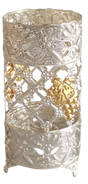 Silver Plated With Gold Grapes Wine bottle Holder - LEHADAR
