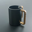 Acrylic Washing Cup Black with Gold Handles - LEHADAR