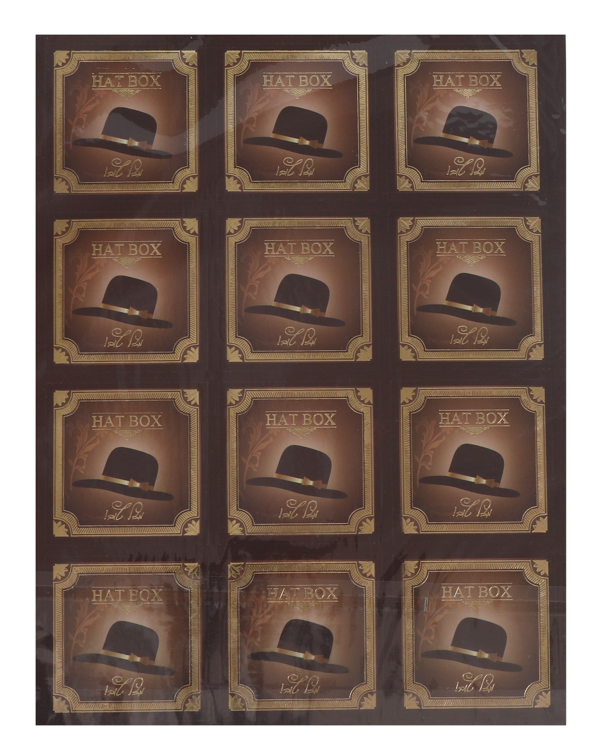 24 Black Hat Mazel Tov Stickers