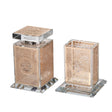 Crystal Havdala Set - Gold Metal Royal Design - LEHADAR
