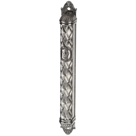 Metal Mezuzah Cover with Ornaments