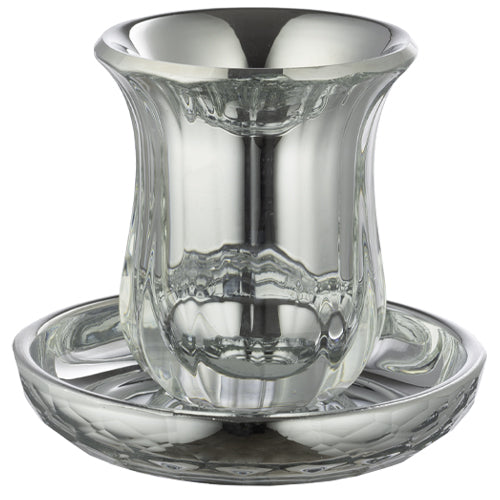 Crystal Kiddush Cup without Leg 3.5" - LEHADAR