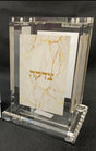 Acrylic Tzedakah Box with Design 4"x2.75"x2" - LEHADAR
