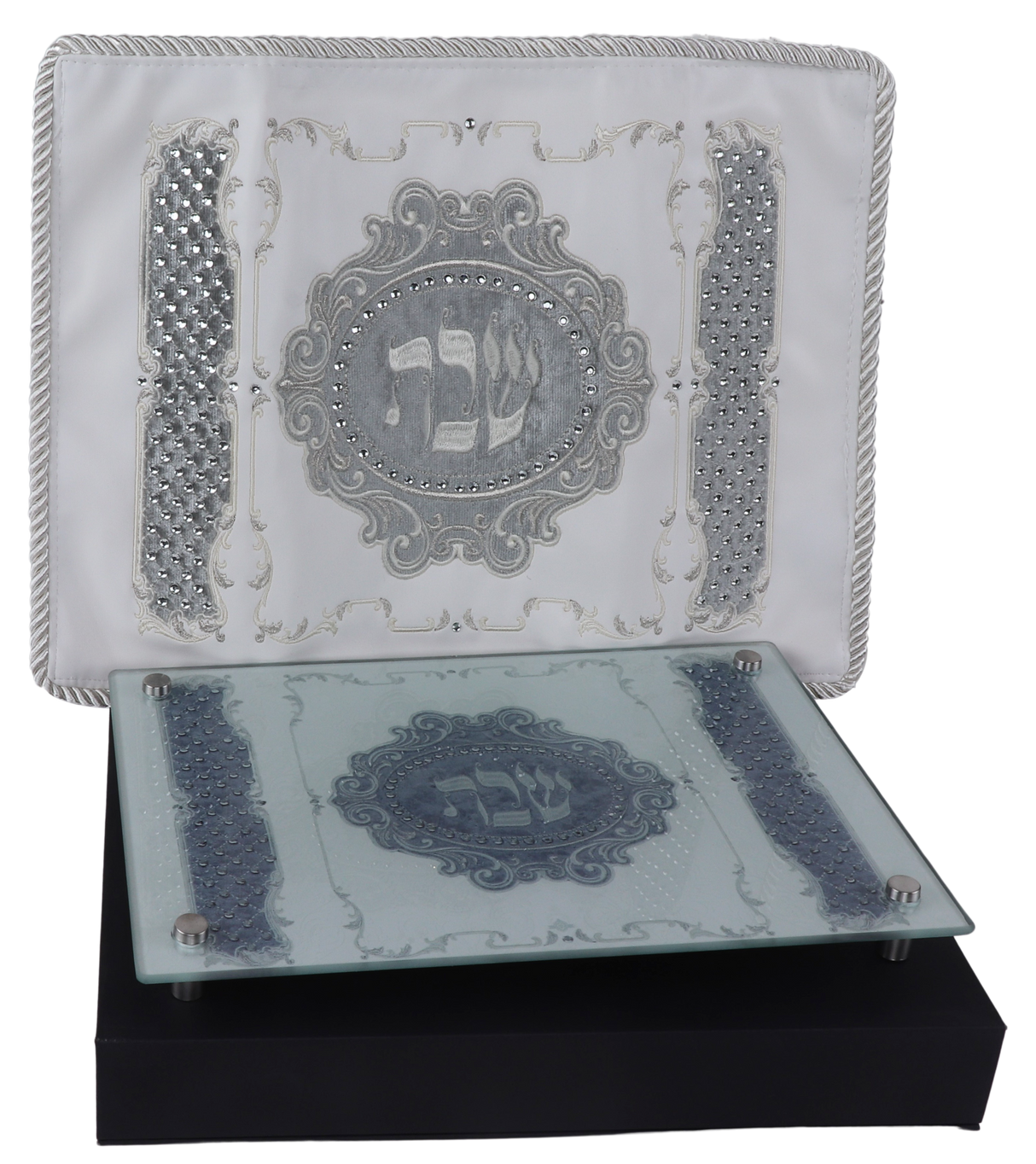 Set of Challah Board (12x8") and Challah Cover (15x11) - small - LEHADAR