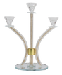 Crystal Candelabra Gold Filling - 3 Branch - LEHADAR