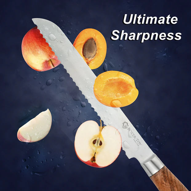 Bread Knife with Sandalwood Handle - LEHADAR