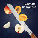 Bread Knife with Sandalwood Handle - LEHADAR