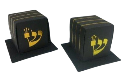 Black & Gold Folding Tefillin Box - 10 pcs