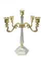 Silver & Gold Filigree Candelabra 5 Light 16" - LEHADAR