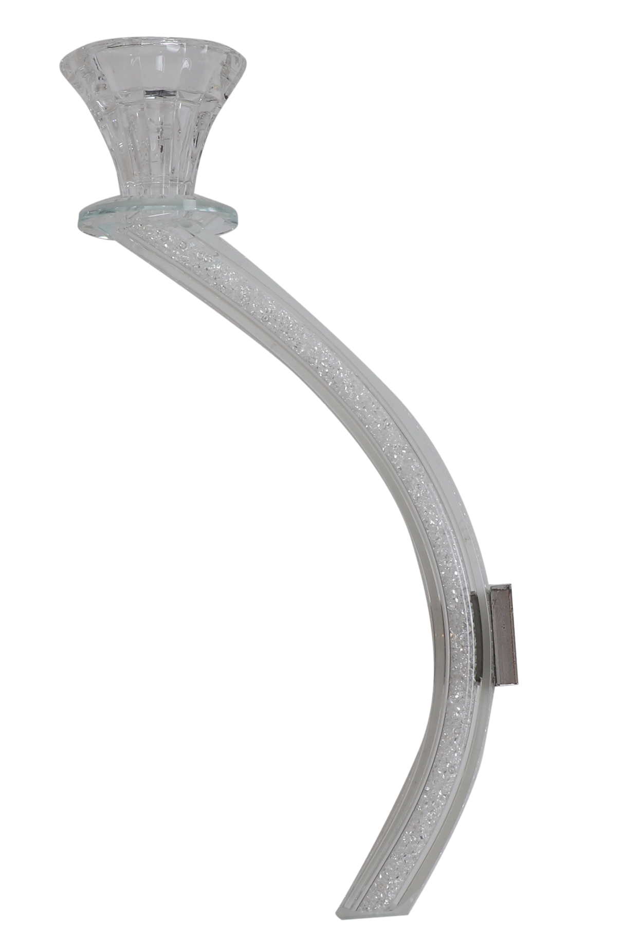 FLOWER CANDELABRA ARM- CLEAR - LEHADAR