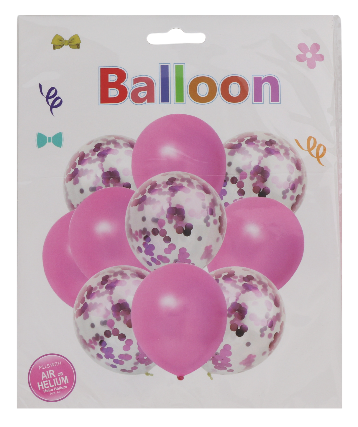 10 Pink Metallic Balloons