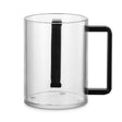 Acrylic Washing Cup Clear black Handles 5" - LEHADAR