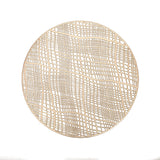 Plaid Leather Look Laser cut Placemats 15" (12pcs) - LEHADAR