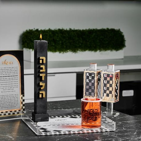 Onyx Havdalah Plate - LEHADAR