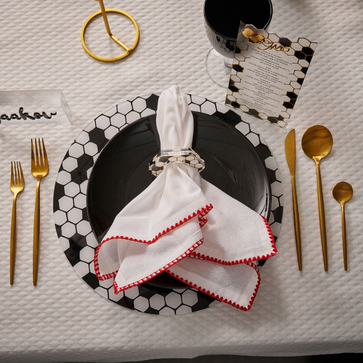 Onyx Napkin Rings - LEHADAR