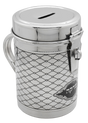 Silver Tzedakah Box with traditional Design - LEHADAR