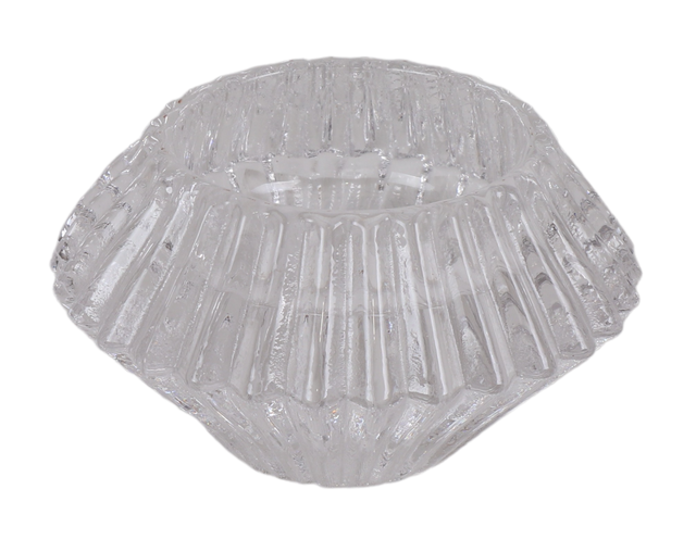 Clear 2 Sided Tealight & Candlestick - 2"x3" - LEHADAR