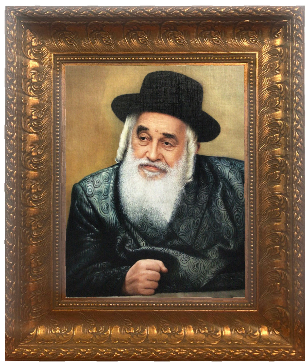 Viznitzer Rebbe- Yeshuas Moshe Painting on Canvas, size: 11*14 - LEHADAR