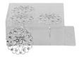 Diamond Flower Napkin Ring set of 4/pvc box, - LEHADAR