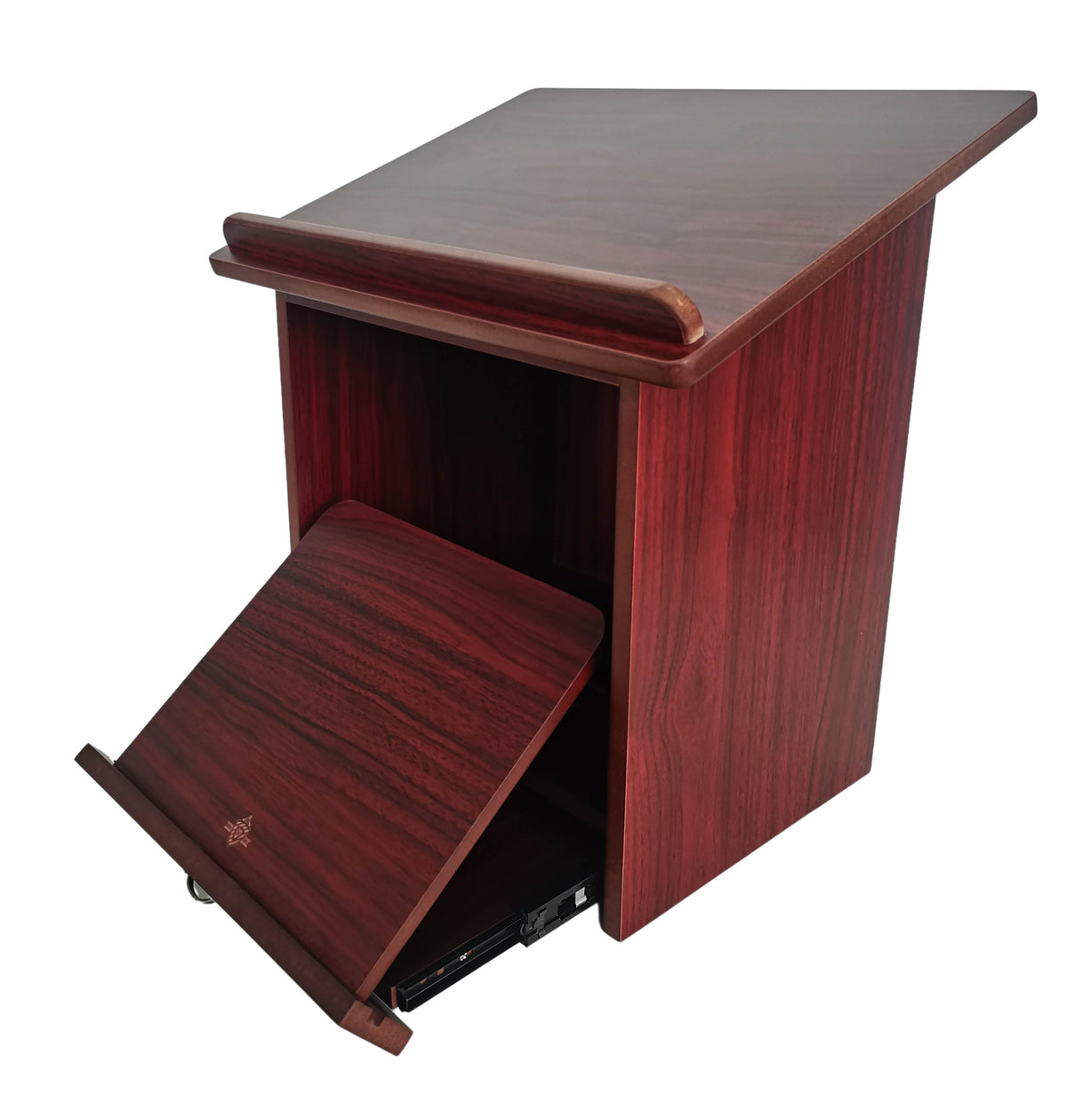 Table Top Shtender - 2 Tone Cherry 11.8 D x 15.75 W x 17" H with bottom Pullout Shtender 60201 - LEHADAR