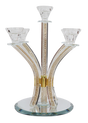 Crystal Candelabra Gold Filling - 5 Branch - LEHADAR
