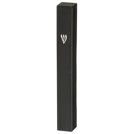 Black Plastic Mezuzah with Rubber Cork 12 cm - LEHADAR
