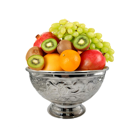 Silver Bowl Flower Design 925 sc7" w x 4.5 H " - LEHADAR