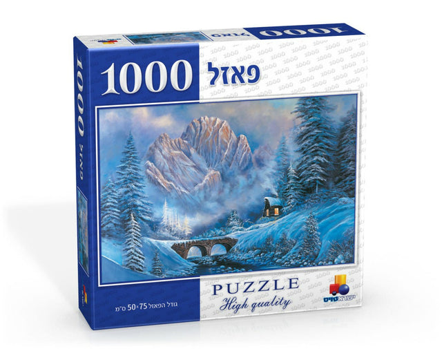 1000 pcs Puzzle - Winter Frozen Water Bridge - LEHADAR